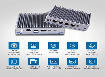 Mini komputer z 4-rdzeniowym procesorem J4125 z 4 sieciami LAN