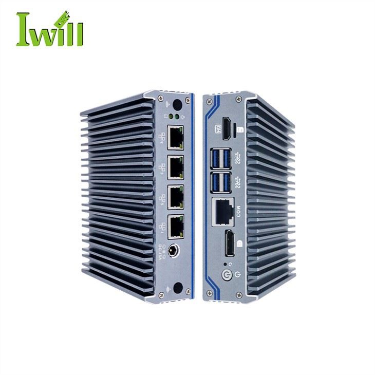 Komputer bez wentylatora J4125 Mini PC 4 LAN